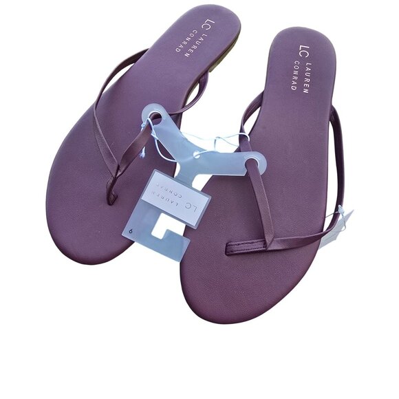 Lauren Conrad Womens Burgundy Sandals Size 9 New With Tags - Picture 1 of 5